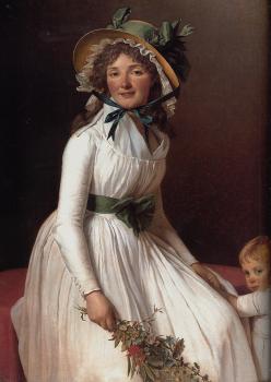 雅尅-路易 大衛 Portrait of Emilie Seriziat and Her Son